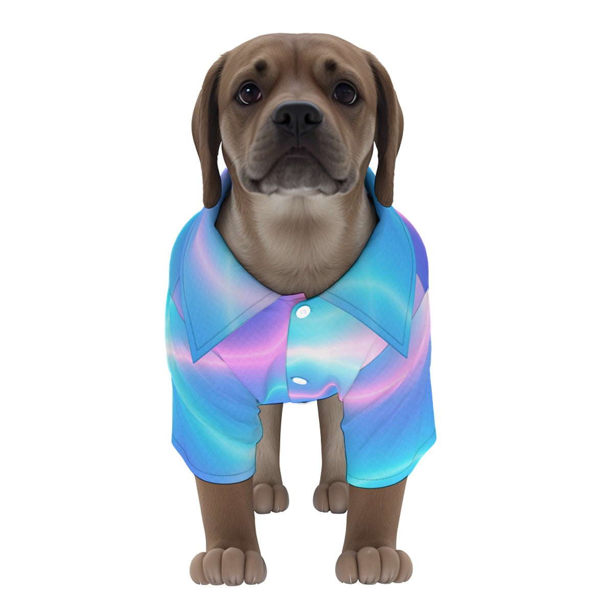 Neon Glow Dog Hawaiian Button Up